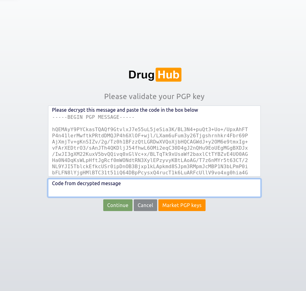 DrugHub Message